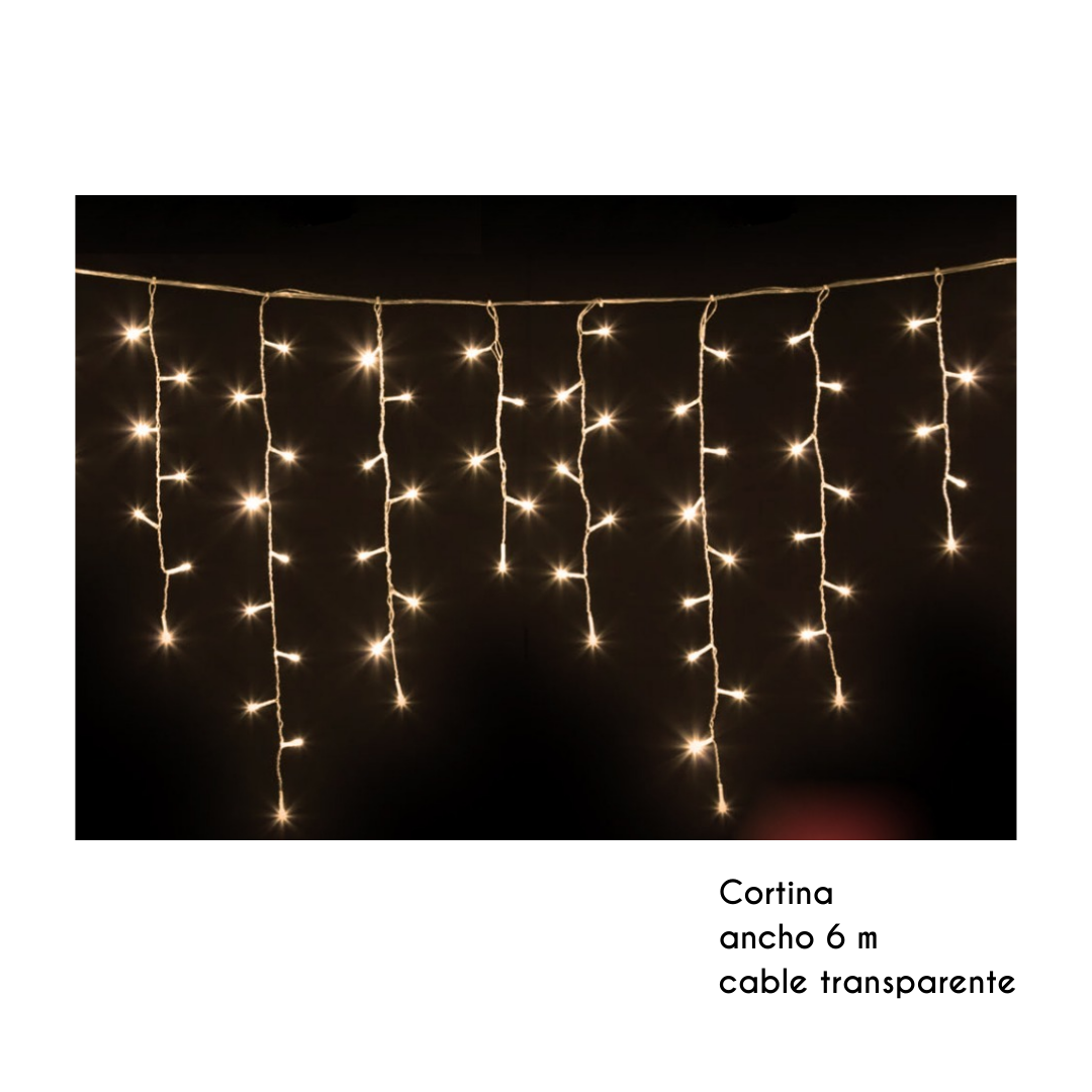 Luces led cascada navidad