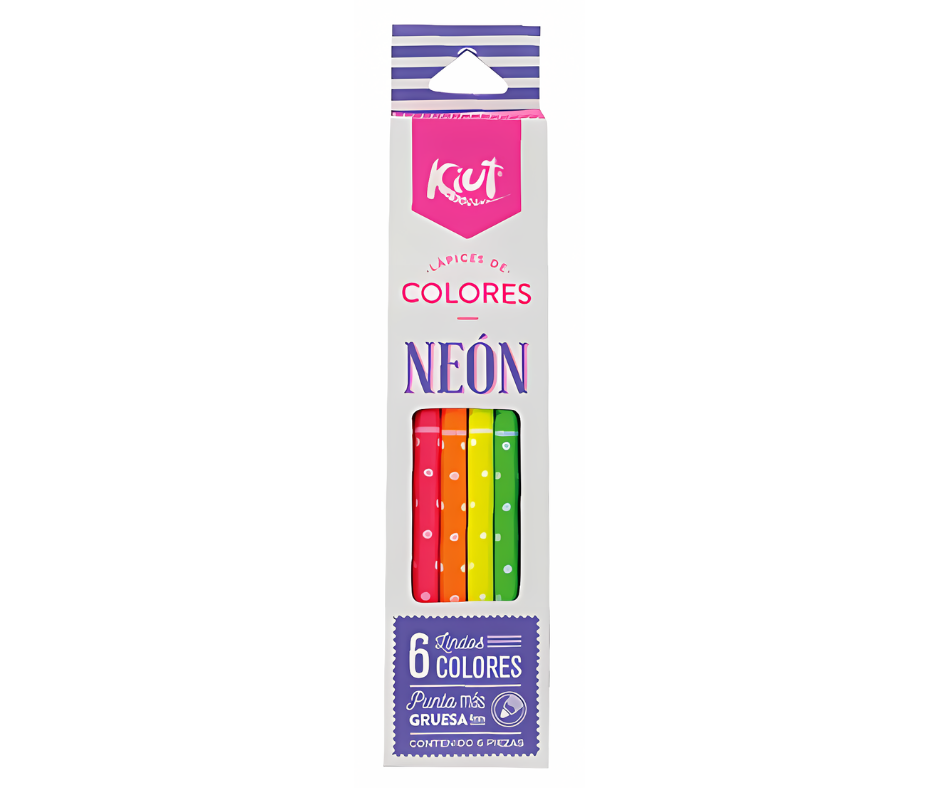 Lapices De Colores Norma Kiut Tonos Neon