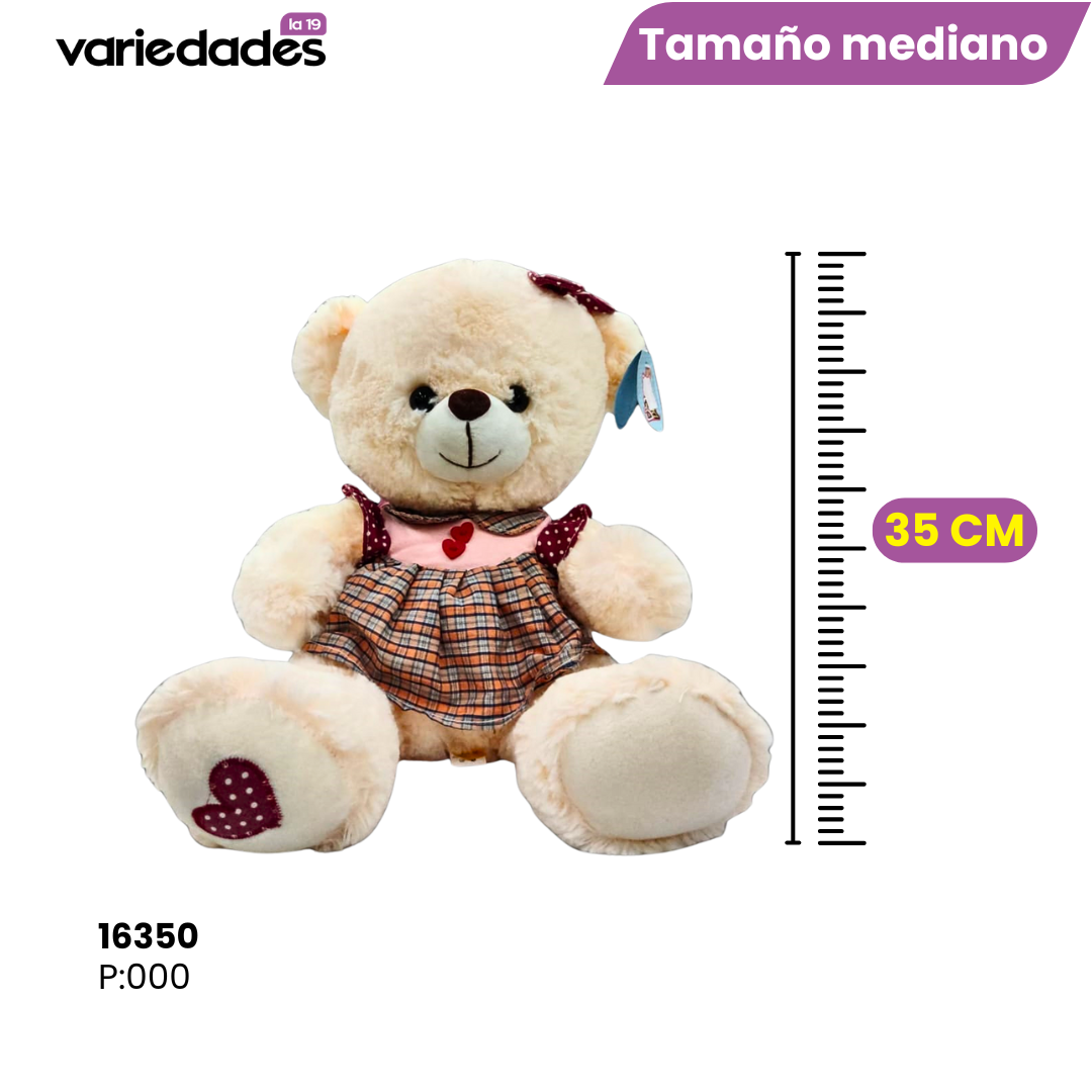 Peluche osita con vestido