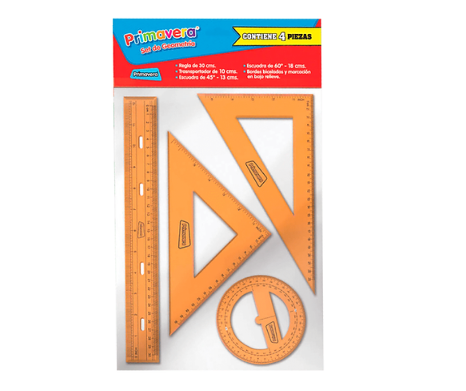 Set de Geometría Primavera x4