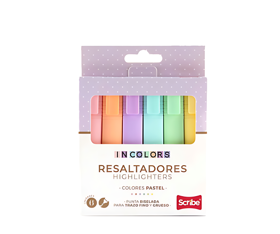 Resaltadores In Colors Scribe x6