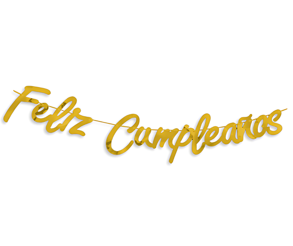 Feston Letra Cursiva Feliz Cumpleaños