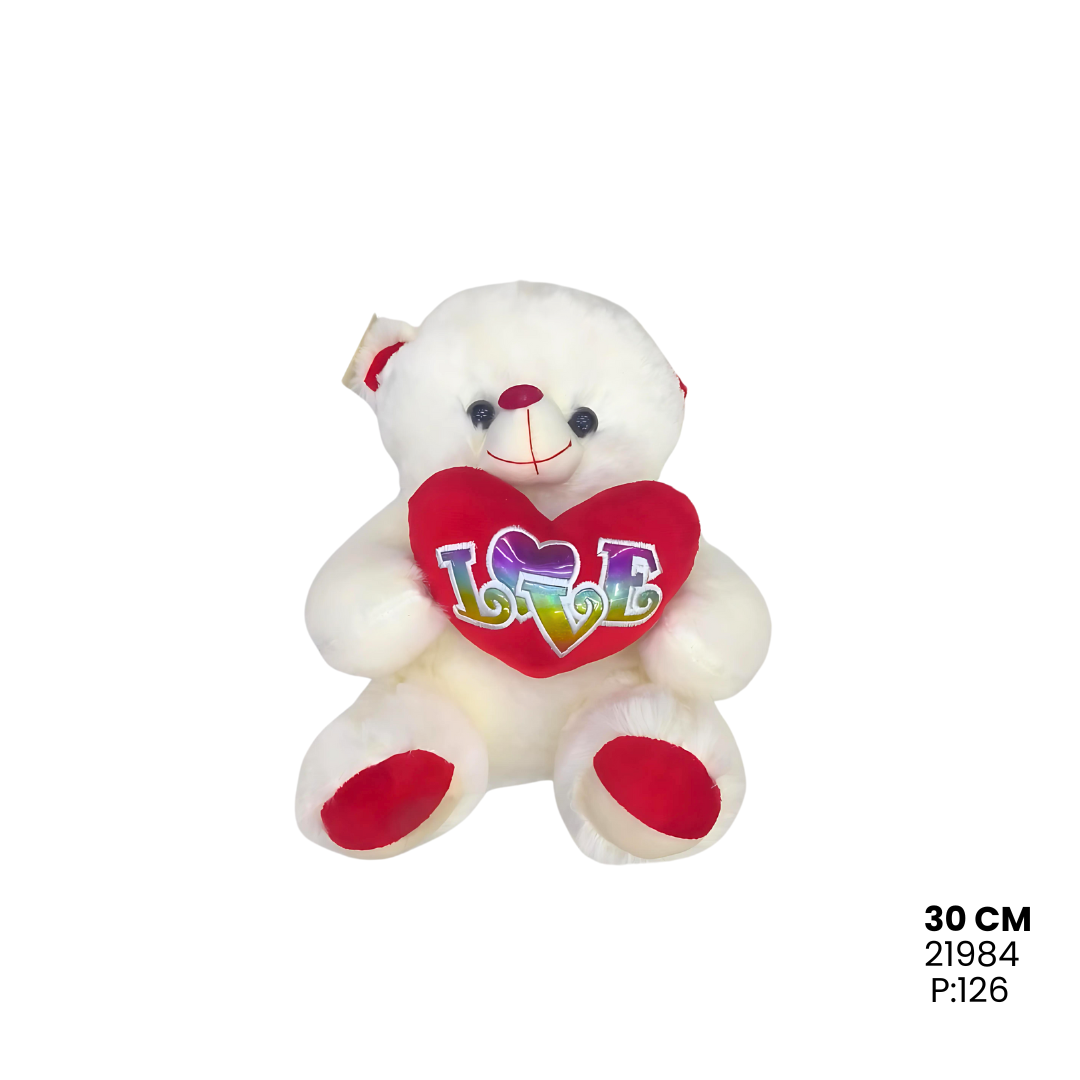 Peluche Oso Corazón Rojo