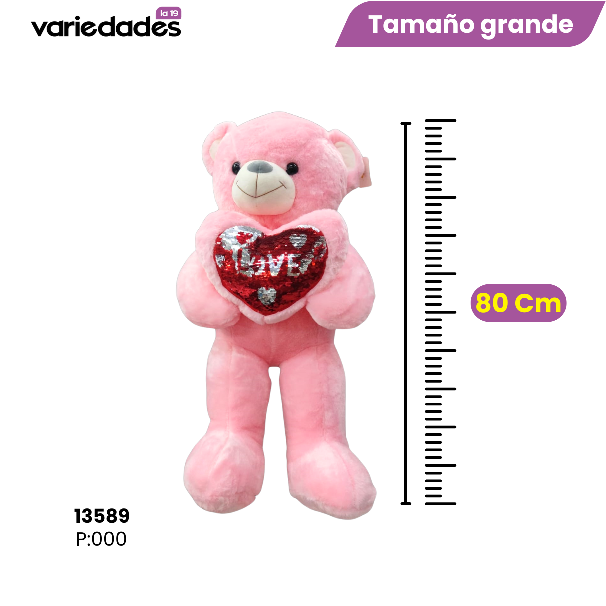 Peluche oso rosa