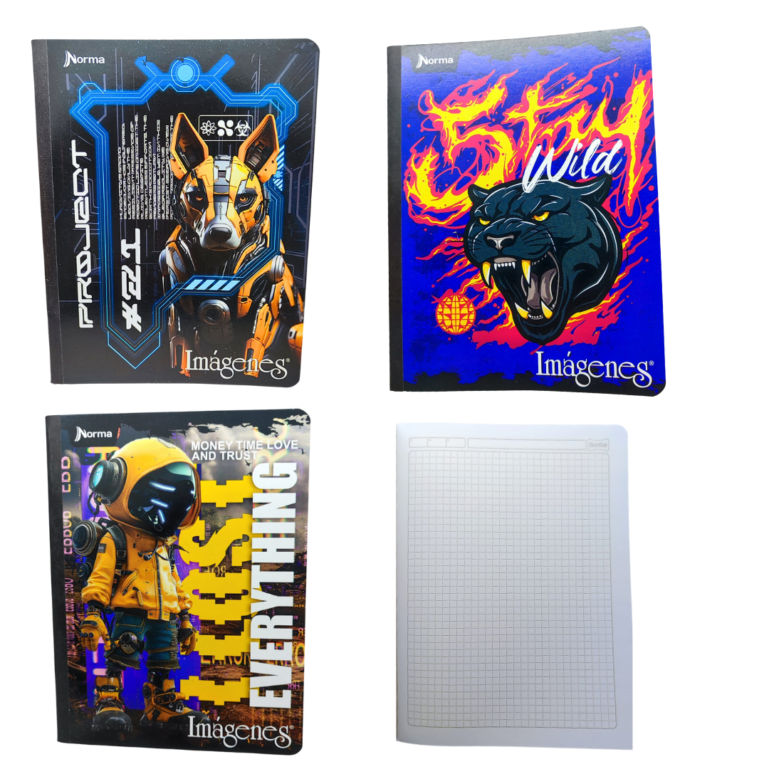 Cuaderno 100 hojas cuadriculado Q´nota