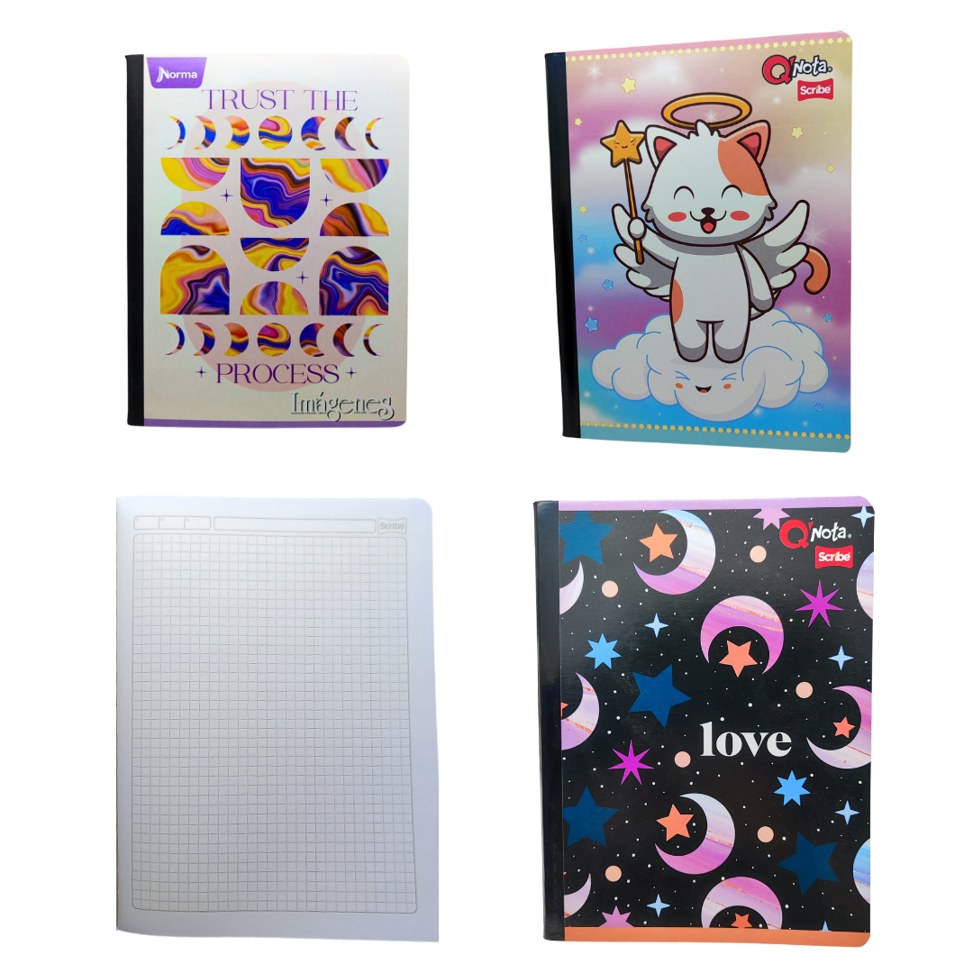 Cuaderno 100 hojas cuadriculado Q´nota