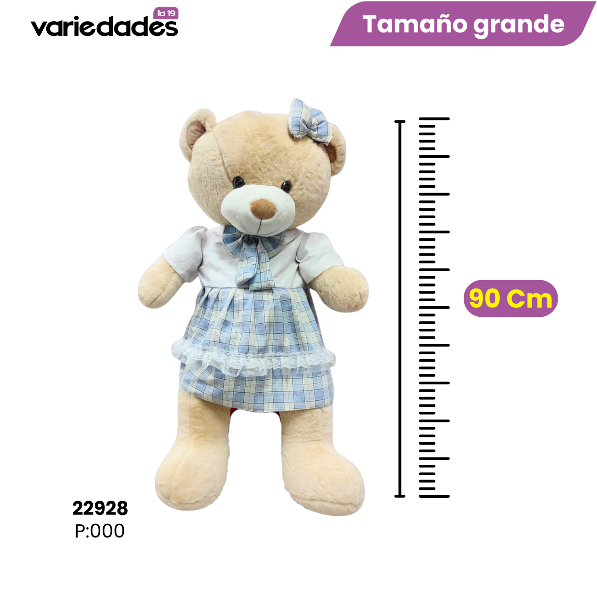 Peluche con vestido grande