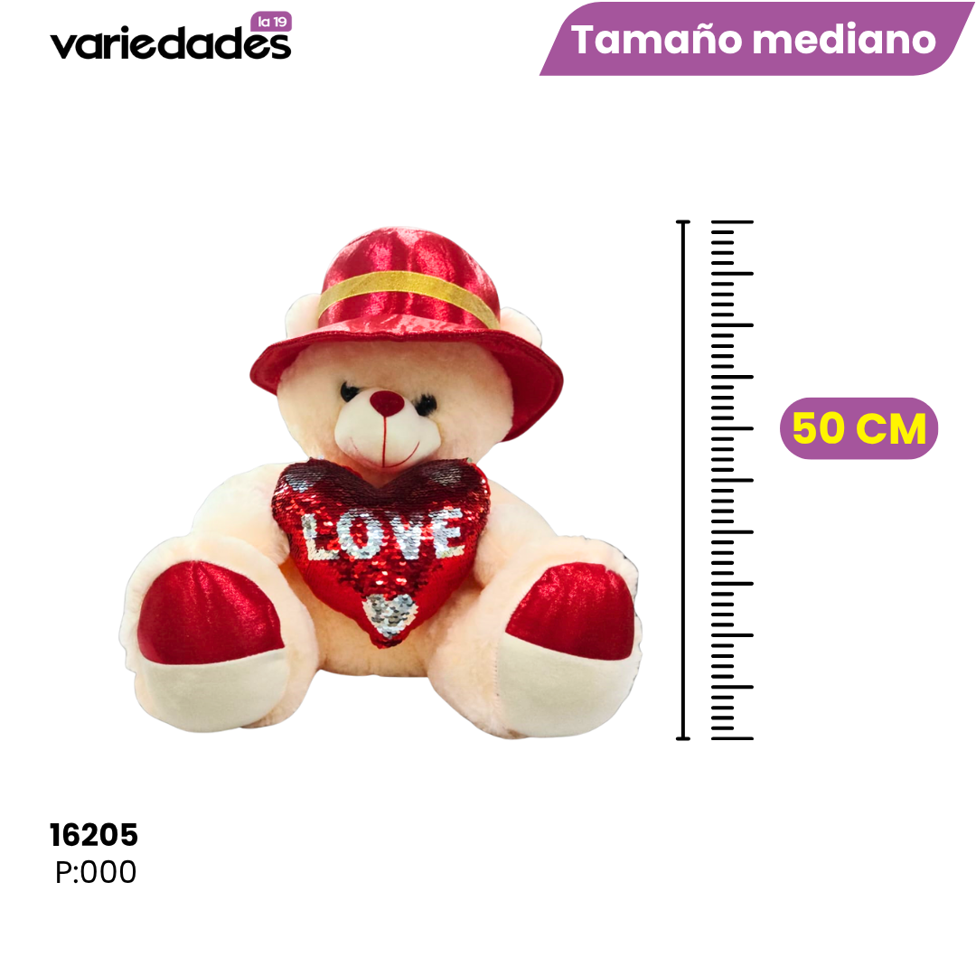 Peluche oso con sombrero rojo