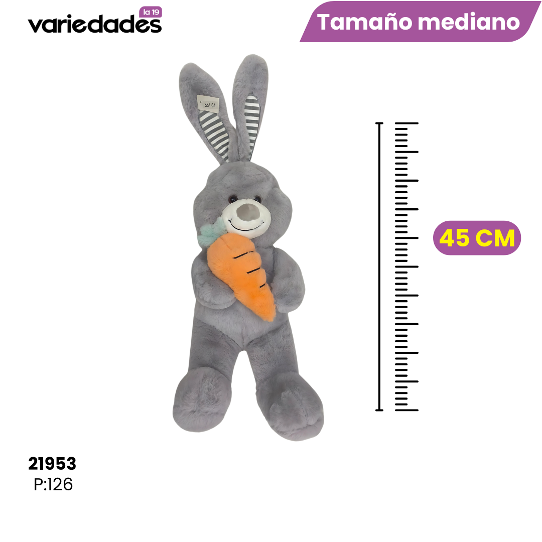 Peluche conejo con zanahoria