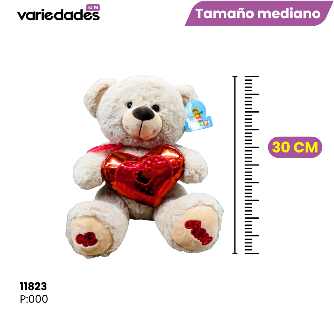 Peluche oso gris