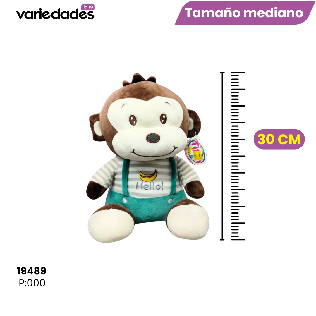 Peluche mono con camisa