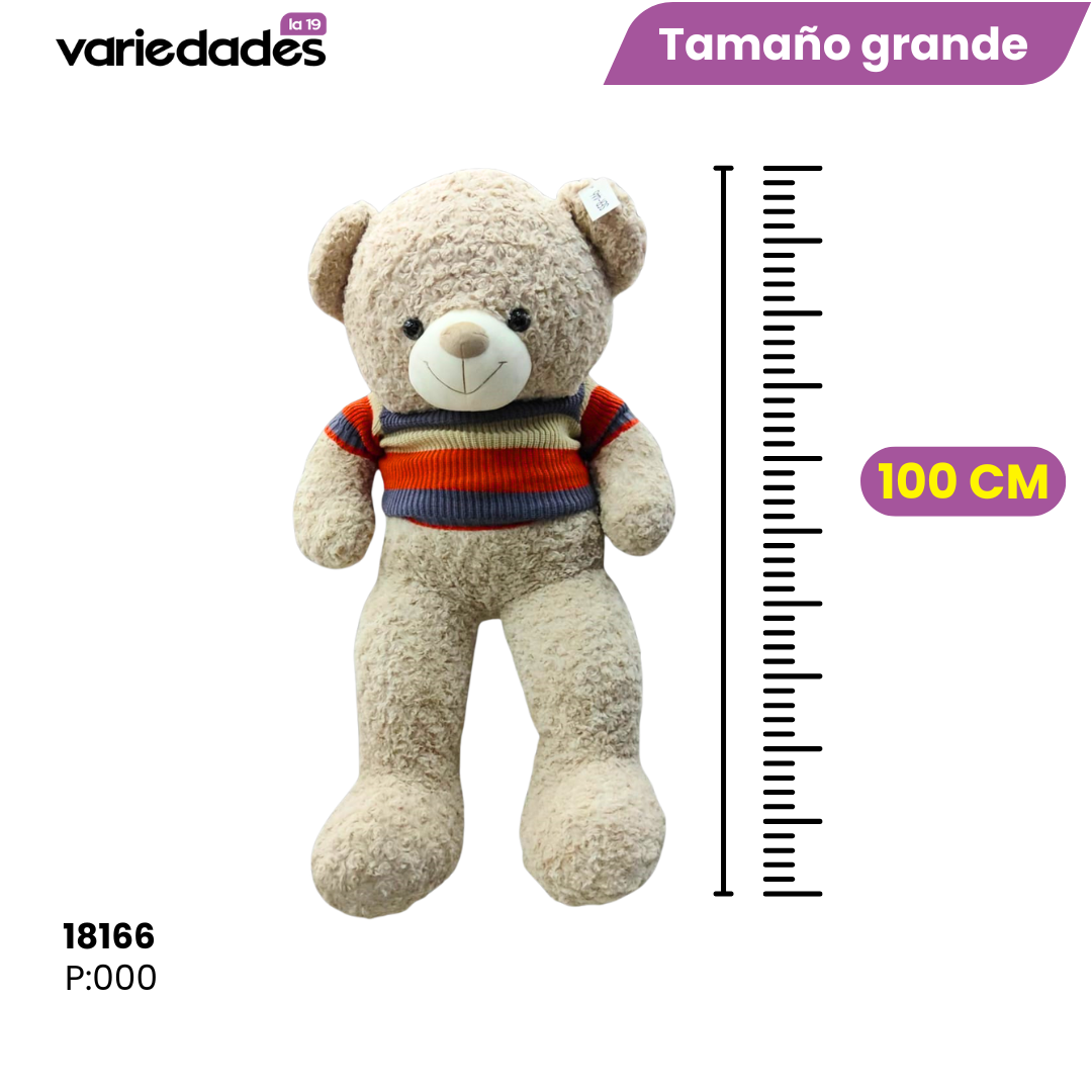 Peluche oso con saco a rayas