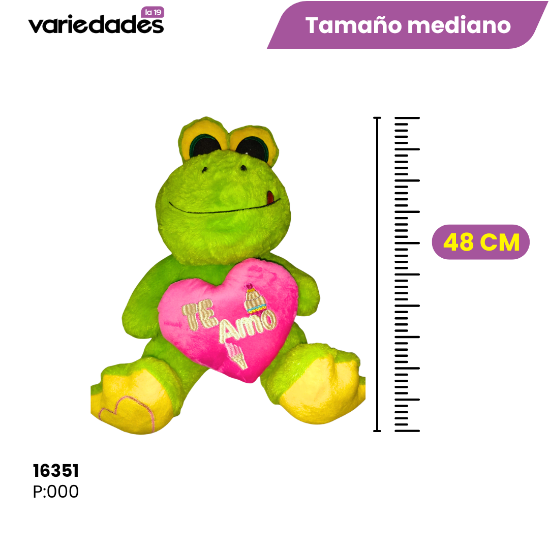 Peluche rana corazón