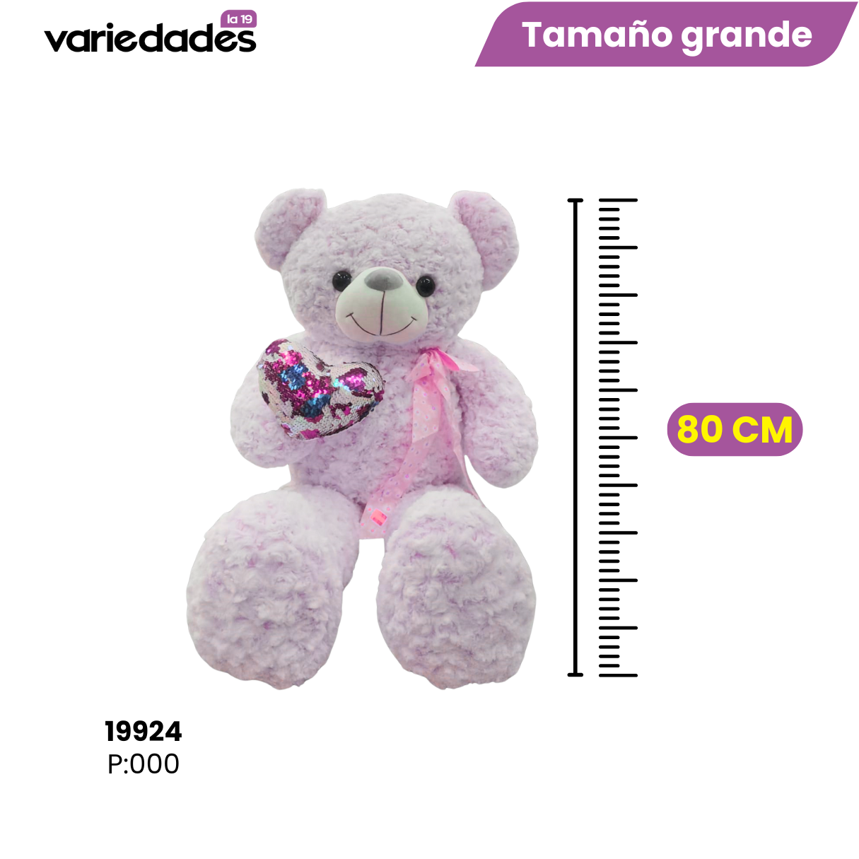 Peluche oso efecto rositas