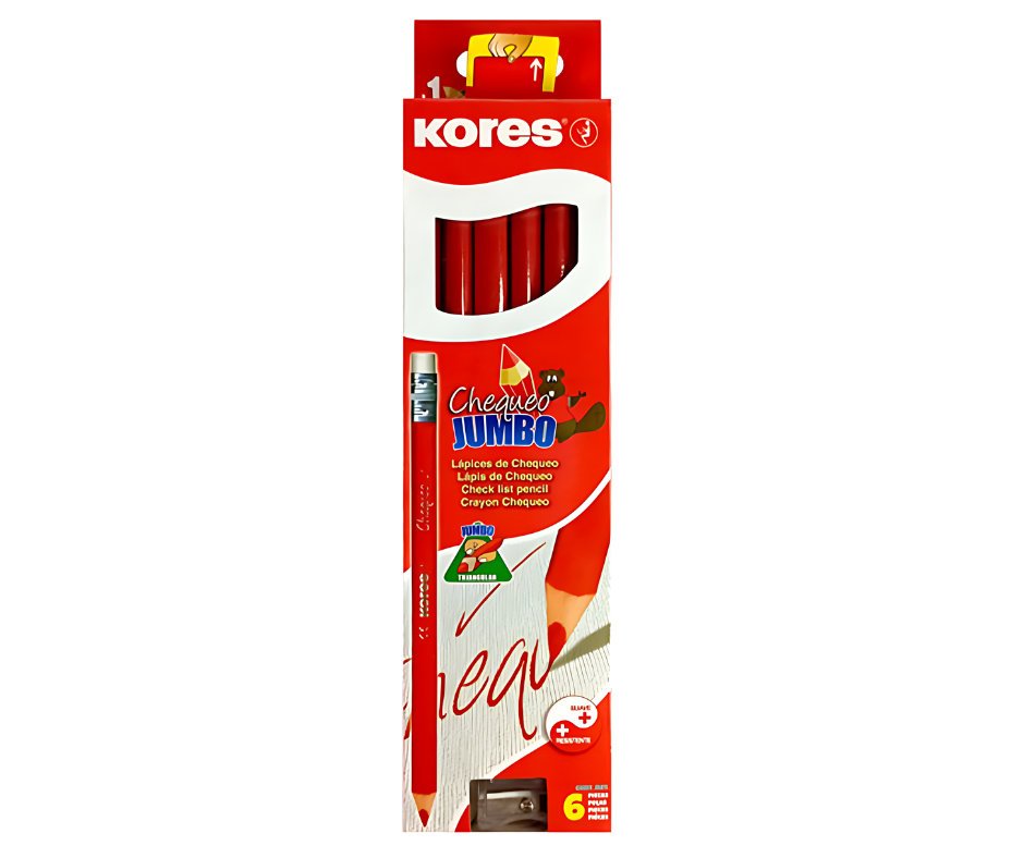 Lapiz Kores Jumbo Rojo