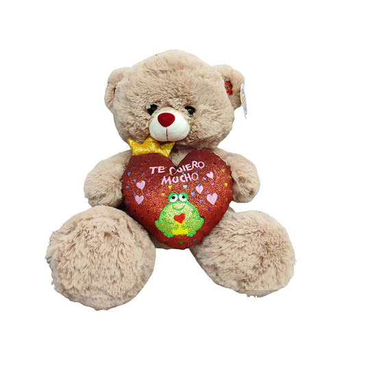 Peluche Oso Corazón Brillante