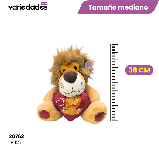 Peluche león con corazón