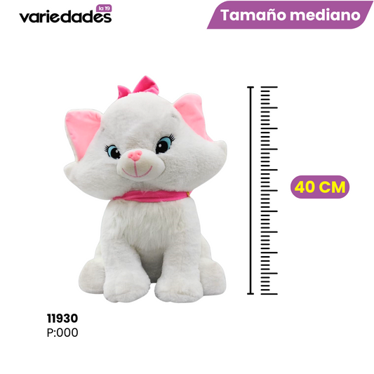 Peluche gata con moño