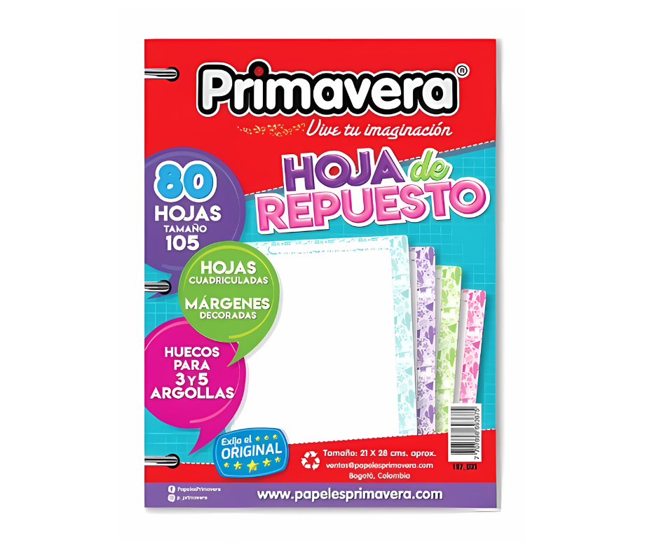 Hojas De Repuesto Para Folder