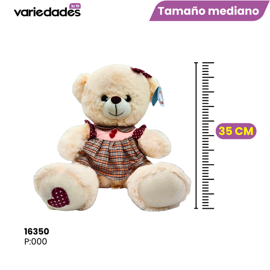 Peluche osita con vestido