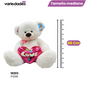 Peluche oso corazón  rosado