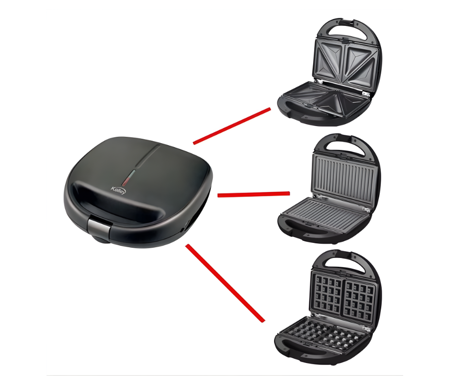 Sanduchera kalley 3 en 1 K-SM3