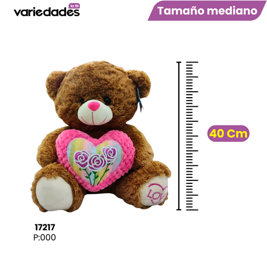 Peluche oso corazón