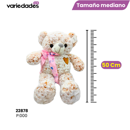 Peluche oso textura rositas