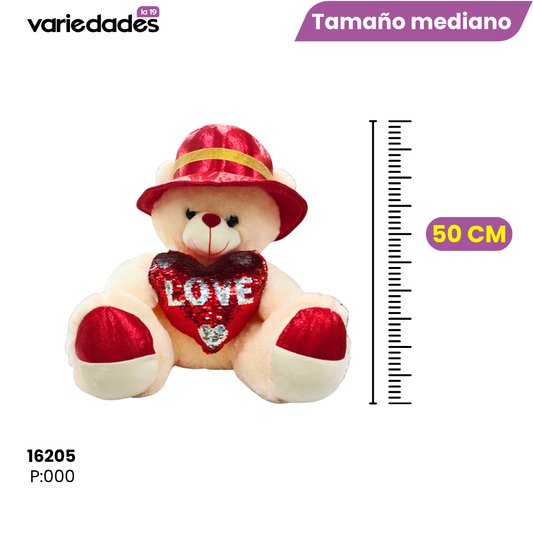 Peluche oso con sombrero rojo