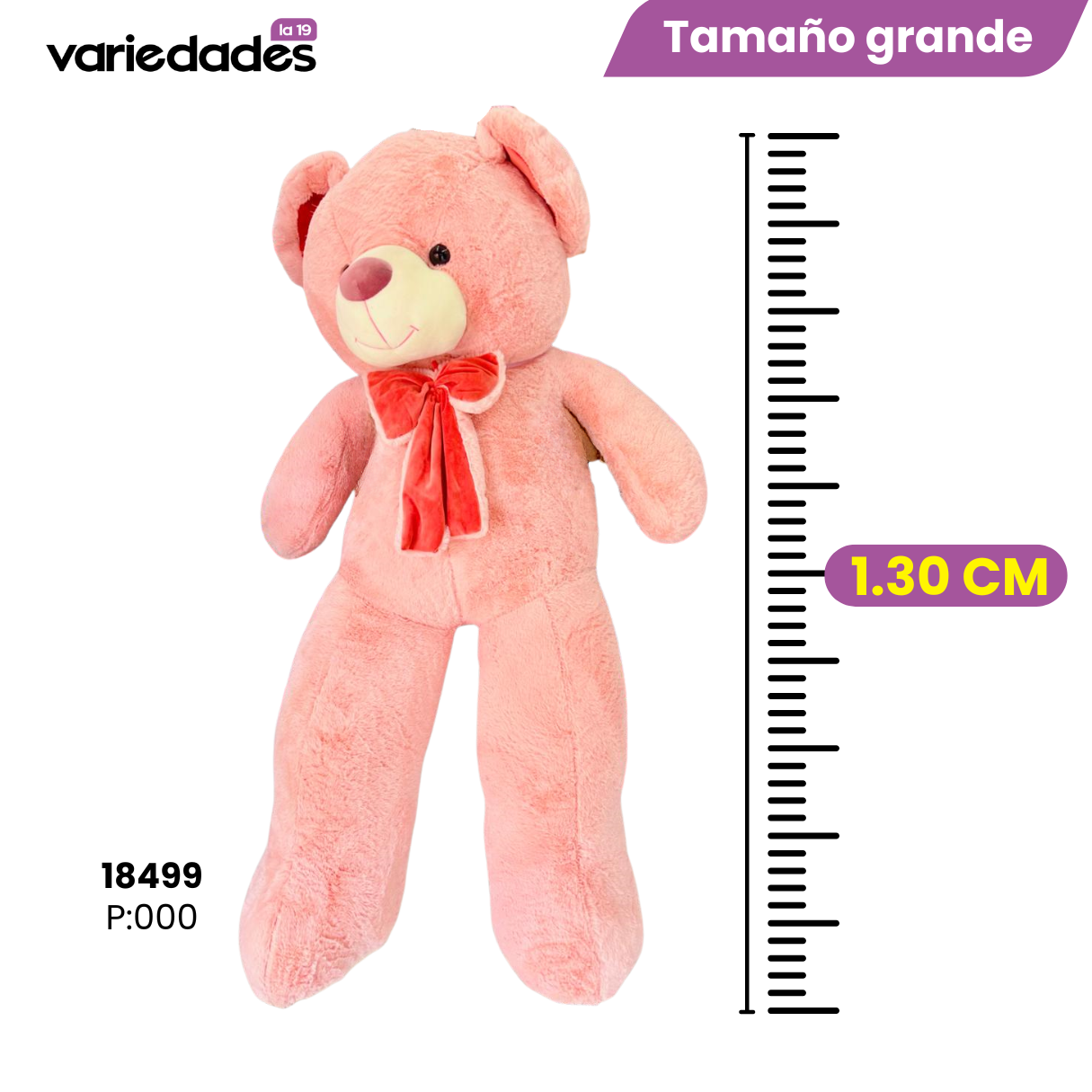 Peluche oso rosa