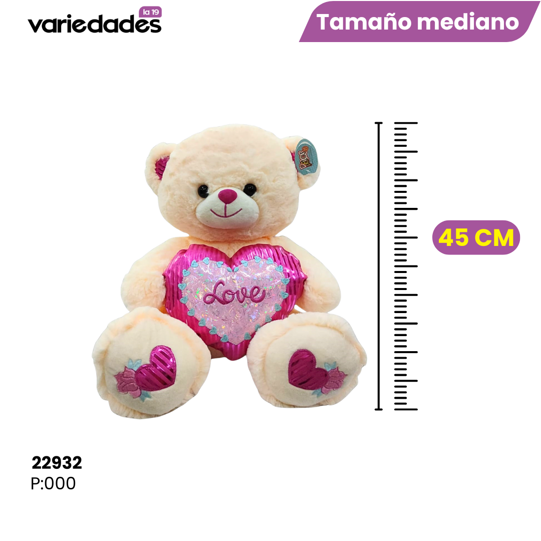 Peluche oso con corazón