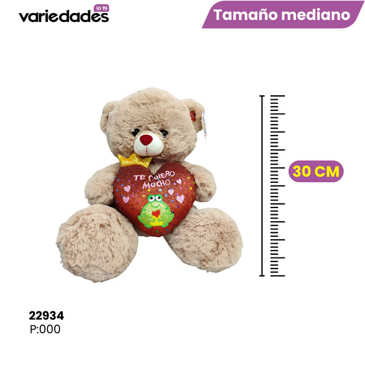 Peluche oso con corazón